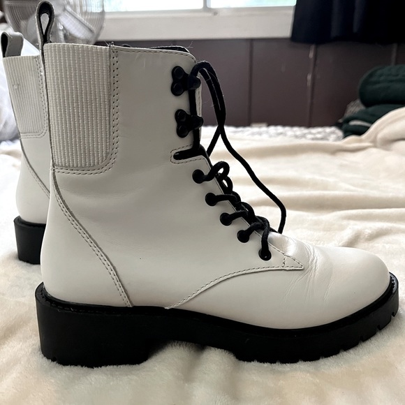 White Steve Madden Boots - Picture 1 of 6